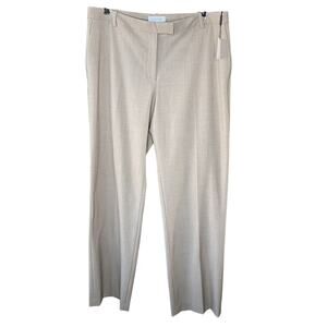 Calvin Klein Madison Pant Oatmeal Cream Size 12 NEW Office Career Work Trousers